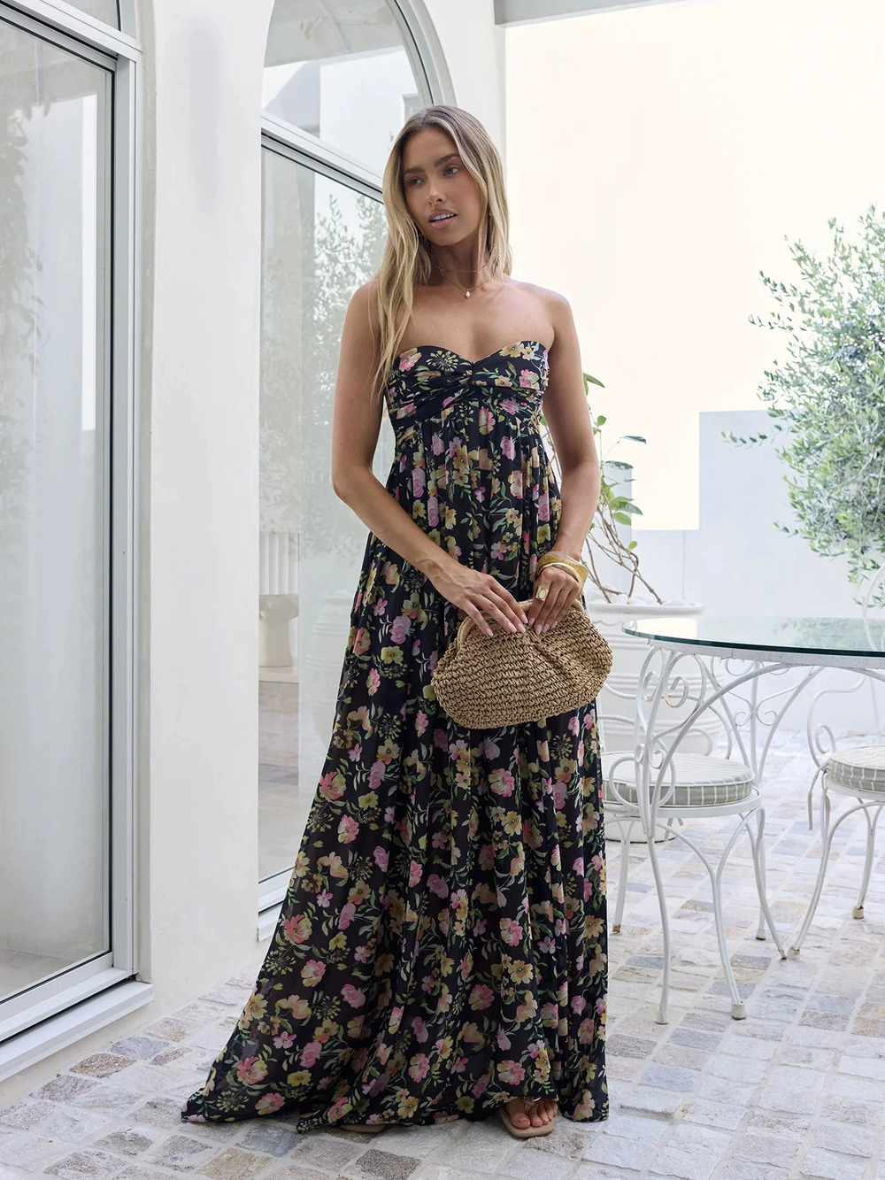 ZARA Vintage Sweetheart Strapless High Waist Long Dress